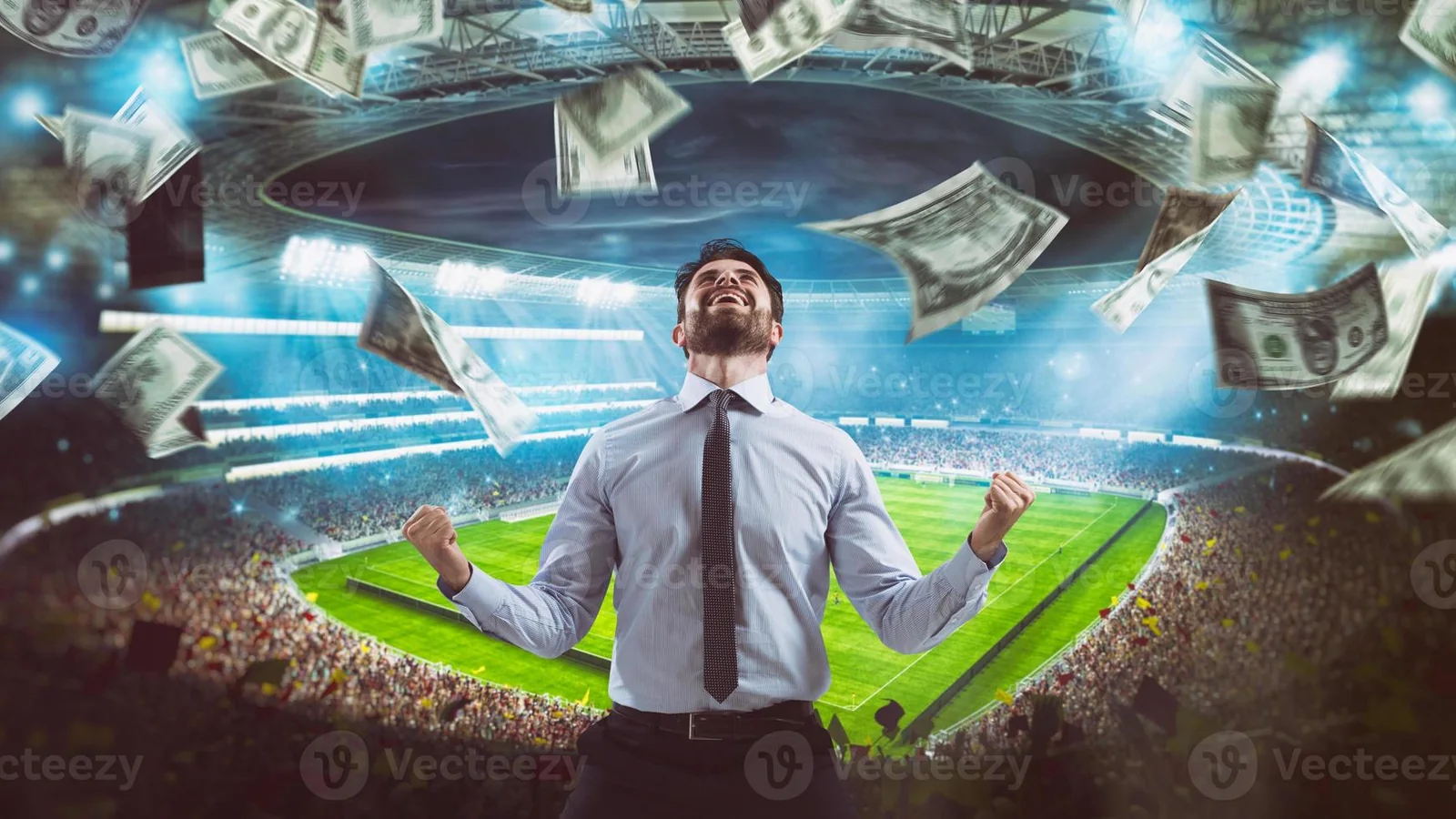 Suasana pertandingan olahraga di arena